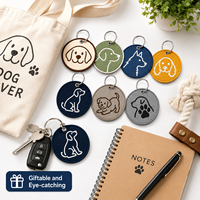 Gantungan Kunci Kenang-kenangan Hewan Peliharaan Custom Bordir Jenis Anjing, Gantungan Tas Kain Personalisasi untuk Pecinta Hewan Peliharaan Grosir