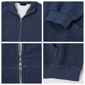Conjunto de chándal de dos piezas para hombre, marca privada OEM, liso, con sudadera con capucha de cremallera completa oversize y pantalones de chándal de pierna ancha, de forro polar cepillado - Product Image 3