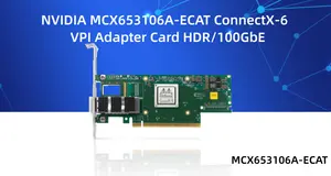 Original Mellanox MCX653106A MCX653106A-ECAT Dual Port QSFP56 HDR100 EDR IB And 100GbE Infiniband Optical Fiber Network Card