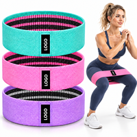 Bandes de Résistance en Tissu pour Fessiers, Très Élastiques et Antidérapantes pour Jambes, Fessiers, Hanches, Entraînement en Salle de Sport, Personnalisation du Branding et Emballage