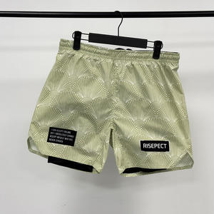 Short de sport vierge de <span class=keywords><strong>basket</strong></span>-ball 2 en 1 de compression de taille haute d'entraînement de gymnastique de luxe - Product Image 2