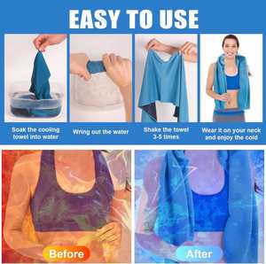 Serviette de sport microfibre imprimée à séchage rapide pour adulte, légère, couleur unie, pour yoga, course, randonnée, technique anti-transpiration rafraîchissante - Product Image 2