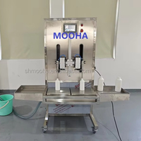 Machine de remplissage de liquide de 100 ml pour produits chimiques, eau, jus, désinfectant, savon liquide, solution d'hypochlorite de sodium, huile d'olive, boissons en verre de 25 kg