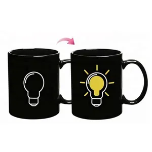 Großhandel Creative 11OZ Keramik Wärme empfindliche Farbwechsel Magic Mug Geschenk