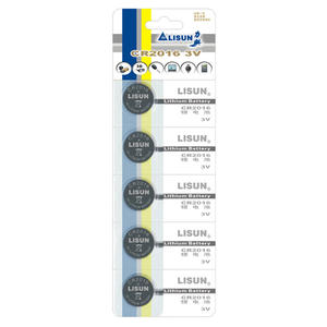 5 יחידות כרטיס שלפוחית ​​3V סוללת ליתיום כפתור תא סוללה CR2016 סוללה ראשית למכשירי חשמל ביתיים צעצועים לרכב שלט רחוק שעון-12 - Product Image 1