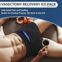 Sous-vêtements en nylon ajustables et personnalisables avec gel souple, compresse de glace pour la vasectomie, pour soulager la douleur post-vasectomie et favoriser la récupération