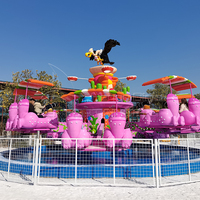Manège de sauvetage des écureuils volants à jet d'eau rotatif sur le thème des dessins animés pour parc d'attractions
