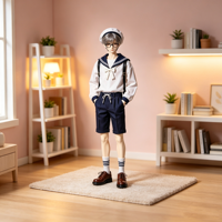 Muñeca BJD de Resina Personalizada, Escala 1/3, Masculina, Articulada, con Atuendo Urbano Moderno para Coleccionistas
