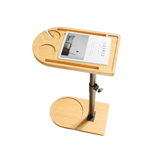 <span class=keywords><strong>Table</strong></span> <span class=keywords><strong>basse</strong></span> et <span class=keywords><strong>table</strong></span> d'appoint télescopique en bambou moderne, support de rangement pour baignoire portable, hauteur réglable, meubles de salon - Product Image 1