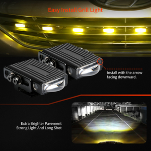 Faro Fendinebbia LED Bicolore Ultra Sottile da 3 Pollici 12V 24V per Griglia Anteriore, Luce Alta e Bassa, per Fuoristrada <span class=keywords><strong>4x4</strong></span> SUV Pickup IP68 - Product Image 3