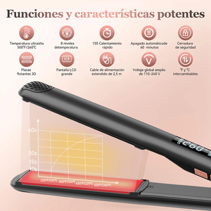 Catokan Rambut Profesional Elektrik Pelurus Rambut Keratin Treatment Lapisan Keramik 2 in 1 Layar LED - Product Image 4