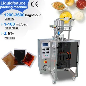 1-100 ML Automatic Mayonnaise Bag Packing Machine Vinegar Sachet Packing Machine Small Sachet Vffs Packing Machine For Sauce