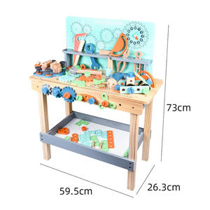 2024 nouveauté enfants en bois Simulation réparation outil établi Table jeu éducatif semblant jouer ensemble jouets pour enfants - Product Image 5