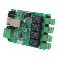 Module de relais Ethernet LAN 4 canaux 12VDC RJ45 4 entrées numériques 4 sorties relais Carte de commande Maison intelligente Fabricant MQTT WST-IO424TCP