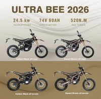 Nouvelle Moto Électrique Tout-Terrain Sur Ron Ultra Bee 24,5 kW 2026, 95 km/h, avec Batterie Longue Portée 74 V 60 Ah, Moto Électrique Abordable