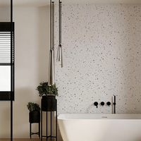 Panneaux muraux en PVC pour salle de bain, à coller, système de clic simple, étanches, design réaliste imitation marbre, vente en gros pour usage commercial