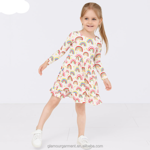 Chất Lượng Cao Cô Gái Đồ Ngủ Tùy Chỉnh Tre Đồ Ngủ In Mùa Hè Bé Cô Gái Quần Áo Boutique Trẻ Em Ăn Mặc Giản Dị Dresses - Product Image 4