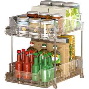 Organizador Giratorio para <span class=keywords><strong>Armario</strong></span> de <span class=keywords><strong>Esquina</strong></span>, Mueble de <span class=keywords><strong>Cocina</strong></span>, Fregadero, Baño, Sala de Estar, Estante de Almacenamiento de Plástico, Personalizable - Product Image 1