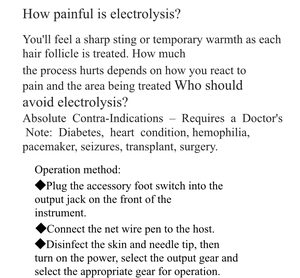 Depiladora de Electrólisis Manual GXOXY3 Mejorada, 13-26MHz, Depilación Permanente para Pies, Terapia Vascular, 0.01mm - Product Image 2