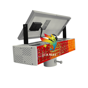 Feux de circulation solaires rouges et bleus double face personnalisés feux stroboscopiques à LED de sécurité routière feux d'avertissement solaires - Product Image 3