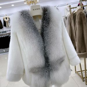 Boléro élégant en vraie <span class=keywords><strong>fourrure</strong></span> de vison avec col en <span class=keywords><strong>fourrure</strong></span> de renard argenté, veste de luxe en <span class=keywords><strong>fourrure</strong></span> véritable pour robe de soirée, mariage, ou comme écharpe en <span class=keywords><strong>fourrure</strong></span>. - Product Image 3