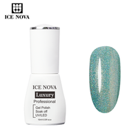 ICE NOVA Gel Polish Holographique UV Effet Diamant Brillant Paillettes Arc-en-ciel avec Étiquettes Personnalisées et Choix Variés de Flacons