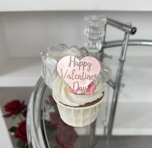 Nouveau Cupcake Acrylique Gâteau Topper Mon Amour Coeur Forme Gâteau Disques pour <span class=keywords><strong>Happy</strong></span> Valentines Day Joyeux Anniversaire Gâteau Accessoires - Product Image 6
