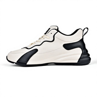 Chaussures unisexes rehaussantes 8cm 6cm Noir Blanc Microfibre ODM OEM Respirantes Décontractées Baskets Papa Fournisseur d'usine