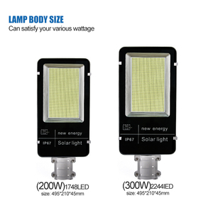 Lampione Solare LED 200W 300W 500W con Chip LED, Illuminazione Stradale Esterna a Energia Solare - Product Image 2