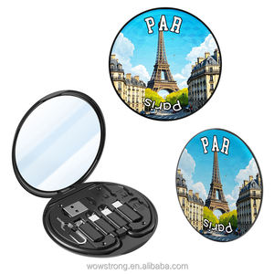 <span class=keywords><strong>France</strong></span> Tour Eiffel Multi USB Kit de câble adaptateur de charge Câble USB pour plateau adaptateur Eject Pin Support de téléphone Paris Cadeau de voyage - Product Image 2