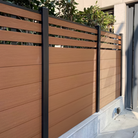 Panneaux de clôture en composite bois-plastique HONSUN, panneaux de porte, clôture de jardin extérieure, treillis et portails