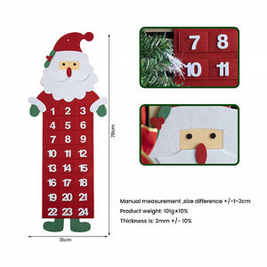 Calendario de Decoración Navideña para Puerta de Fieltro de Poliéster, Suministro Directo de Fábrica, Alta Calidad - Product Image 3