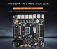Routeur souple industriel Changwang AMD-8845HS, carte mère Mini-ITX pour PC, NAS 'Monster Board' avec 4 ports LAN 2.5G et stockage 9 baies