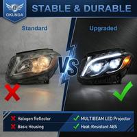 For Mercedes GLS W166 MULTIBEAM LED Headlight 2016-2019 GLS320 GLS350 GLS400 GLS450 GLS550 US Spec Amber DRL Plug Play Pair
