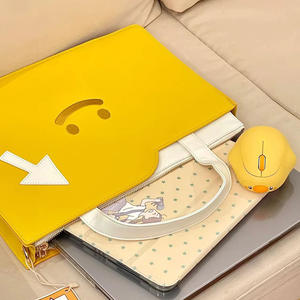 पु चमड़े के टोटे बैग कावली रचनात्मक लैपटॉप फ़ोल्डर क्रॉसबॉडी बैग - Product Image 3