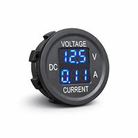 Voltmètre et ampèremètre numériques 2-en-1 Chipsrsun 12V DC avec affichage LED pour voiture, camion, bateau, camping-car, marine