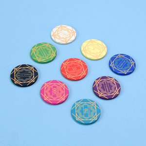 Fichas de Póker de Cerámica de 12g con Diseño Personalizado, 43mm de Diámetro, Superficie con Textura Antigua, Logotipo Personalizado, Fichas de Juego de <span class=keywords><strong>Casino</strong></span> para Sala de Póker - Product Image 3