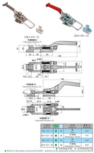 SK3-021-3 조정 가능한 래치 압축 토글 클램프 전기 캐비닛 토글 클램프 - Product Image 2