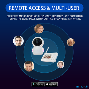 OEM 1080p 14 bài hát ru bé Giám sát <span class=keywords><strong>camera</strong></span> an ninh ai nhận dạng thông minh hai chiều nói chuyện khóc phát hiện tầm nhìn ban đêm đám mây miễn phí - Product Image 2