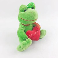 Porte-clés grenouille en peluche mini doux en gros, pendentif breloque de sac en forme de poupée animal en peluche Kawaii, cadeau pour enfants