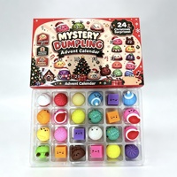 Agent recherché, approvisionnement stable, sans pression d'inventaire, Calendrier de l'Avent de Noël, Boîte mystère de 24 jouets anti-stress en caoutchouc souple