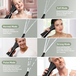 Kit penghilang kotoran telinga, penghilang kotoran telinga elektrik dapat diisi ulang dengan sistem irigasi telinga dengan tangki pembersih dan kotoran dan 4 Mode Bersih - Product Image 2