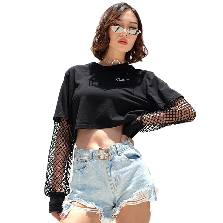 Lace Sublimation Mesh Cotton Hoodie 