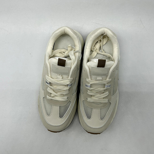 Chaussures décontractées en maille crème avec patchwork, lacets, semelle épaisse et amortissante, antidérapantes, pour la marche quotidienne - Product Image 6