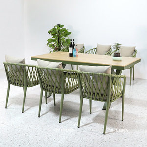 Chaises pliantes modernes en aluminium imperméables pour l'extérieur, ensemble de <span class=keywords><strong>mobilier</strong></span> de jardin, idéal pour villa, hôtel, cour et salle à manger - Vente en gros - Product Image 4