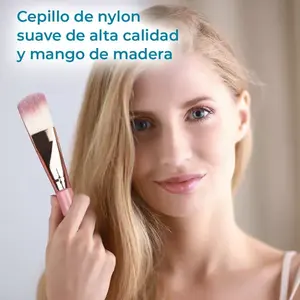 Ensemble de 20 pinceaux de maquillage professionnels avec poils synthétiques, manches noirs et dorés, idéal pour l'application sur le visage et les yeux, comprend - Product Image 3