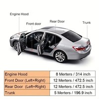 Bande d'étanchéité multi-cavités en EPDM pour portières de voiture, auto-adhésive, pour joints d'étanchéité automobiles, pour fenêtres de voiture et joints de coffre