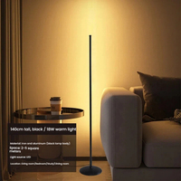 Lampe de sol LED contemporaine en aluminium pour salon, chambre, jardin – Éclairage d'ambiance vertical, étanche et à intensité variable pour chevet