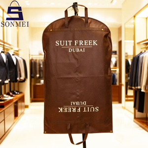 Couverture non tissée de costume de <span class=keywords><strong>vêtement</strong></span> marron personnalisé anti-poussière de Offre Spéciale de luxe - Product Image 3