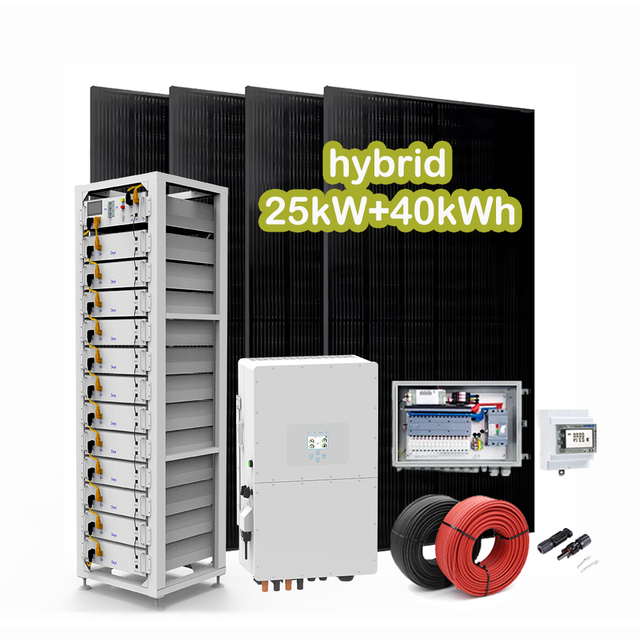 Deye 25kw 40KWh Inverter and Lifepo4 Battery Commercial Hybrid Solar Energy System for Valley Building